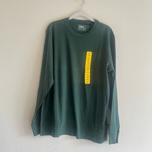Men Dark Green Long Sleeve Shirt Size Medium